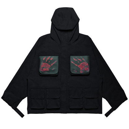 ПЕРЕДЗАМОВЛЕННЯ ВІТРОВКА З БАГАТО КИШЕНЯМИ MONOGRAM - ЧЕРВОНА