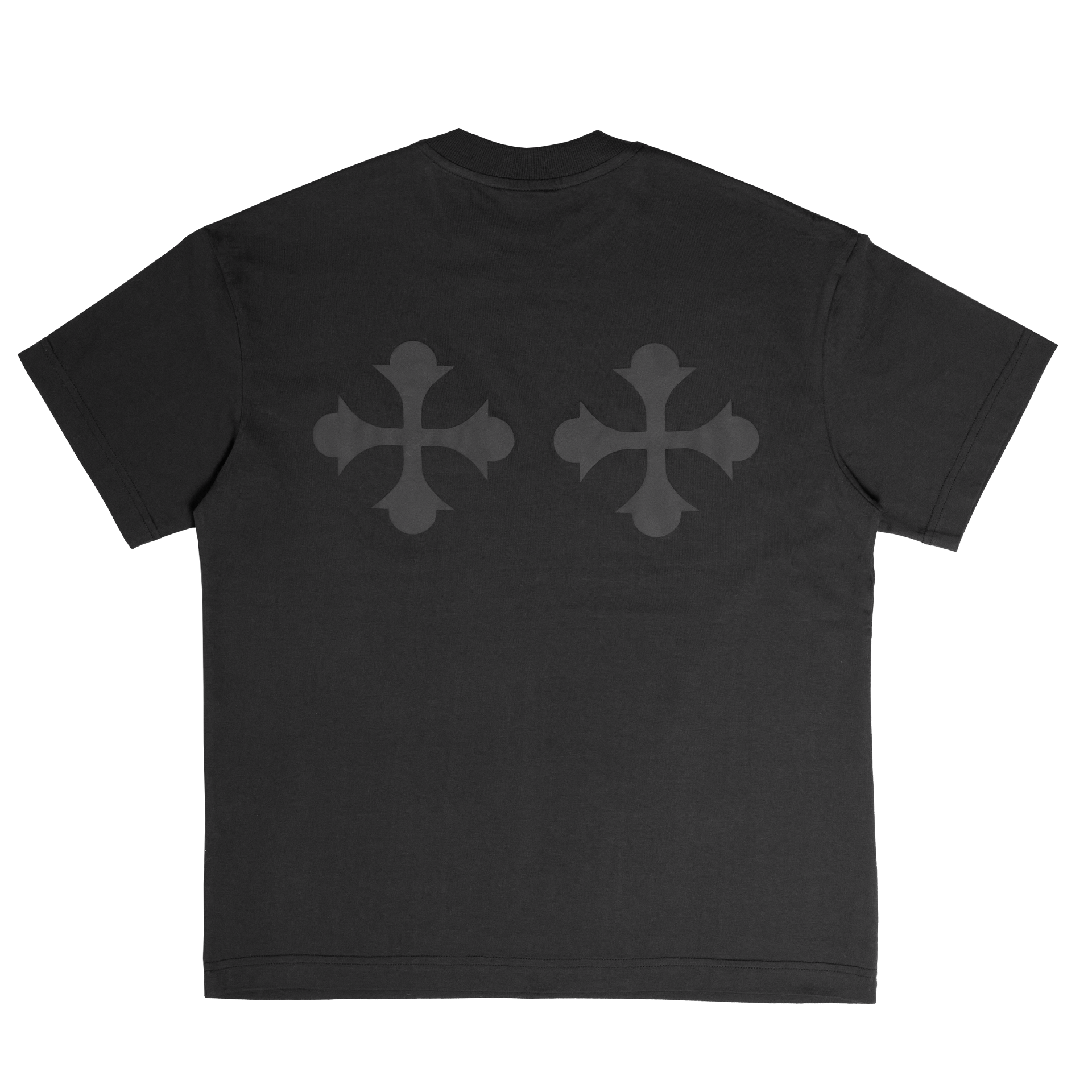 Shinigami Couture dark gray coat of arms tee back view
