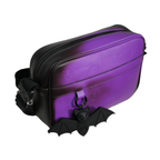 Shinigami Couture purple and black heat-sensitive crossbody bag side view