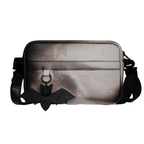 Shinigami Couture thermochromic crossbody bag in purple with Beep the Bat rubber keychain