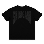 Shinigami Couture black bobby tee with back logo print
