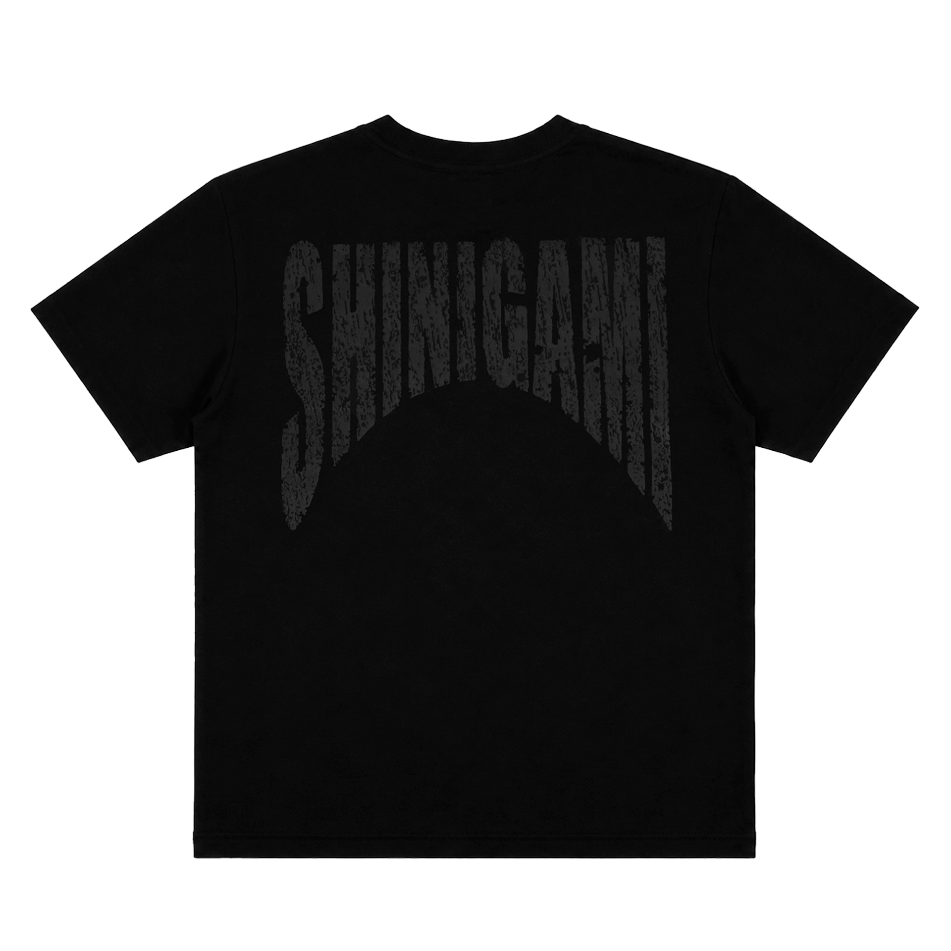 Shinigami Couture black bobby tee with back logo print