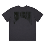 Shinigami Couture dark gray bobby tee with back logo print