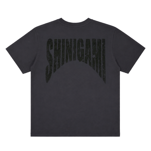 Shinigami Couture dark gray bobby tee with back logo print