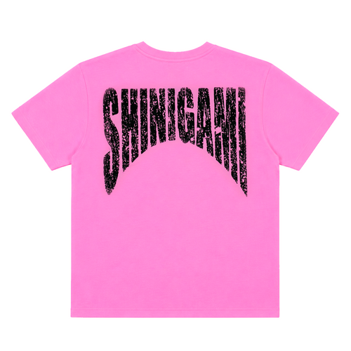 Shinigami Couture pink bobby tee with back logo print