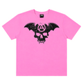 Shinigami Couture pink bobby tee with puff skull print