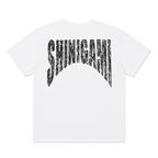 Shinigami Couture white bobby tee with back logo print