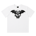 Shinigami Couture white bobby tee with front puff skull print