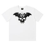 Shinigami Couture white bobby tee with front puff skull print