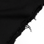 Shinigami Couture black shorts handcrafted raw distressed hem detail