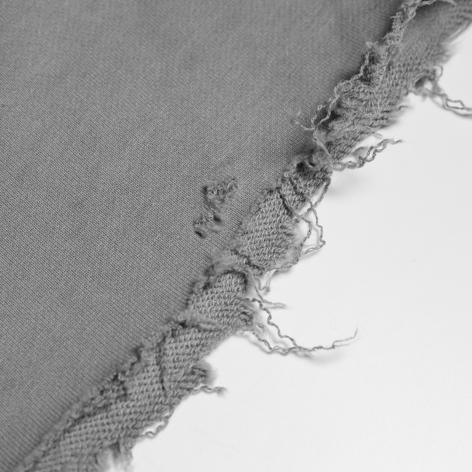 Shinigami Couture light gray shorts handcrafted raw distressed hem detail