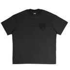 Shinigami Couture dark gray coat of arms tee front view with chest embroidery