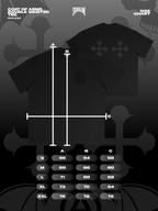 Shinigami Couture coat of arms tee size chart