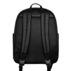 Shinigami Couture leather backpack rear view showing shoulder straps