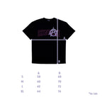 Shinigami Couture anarchy shine tee black size chart
